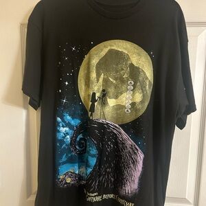 Black Nightmare Before Christmas Graphic T-Shirt Disney large